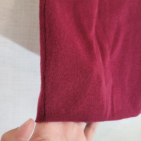 Valerie Stevens Knit Skirt Womens Petite Small Red Merino Wool Pencil Skirt - Picture 2 of 7